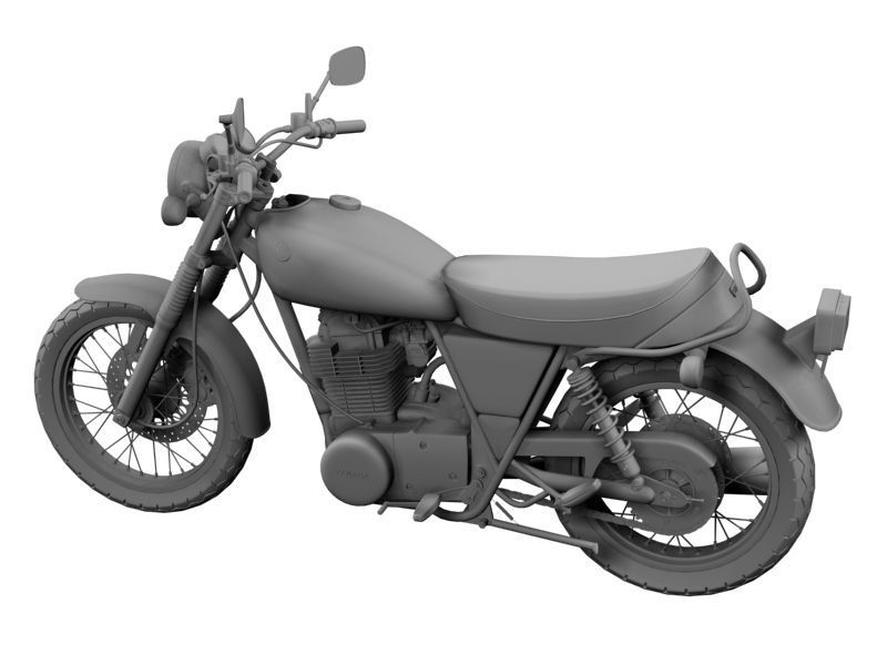 Yamaha SR400 2015 3D model_7