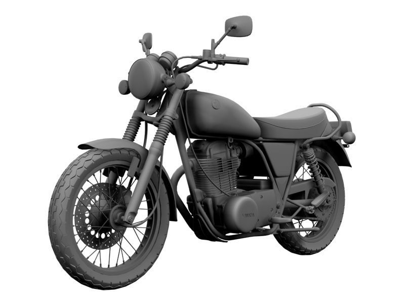 Yamaha SR400 2015 3D model_6