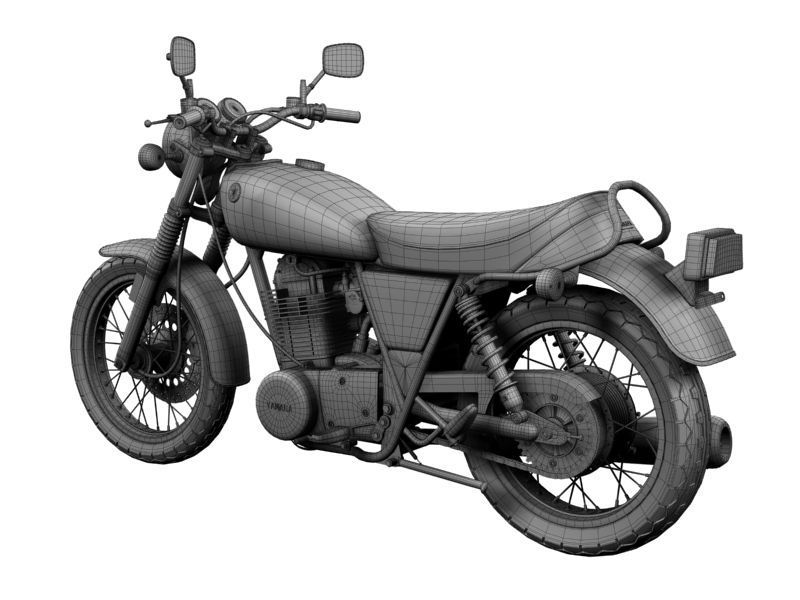 Yamaha SR400 2015 3D model_8
