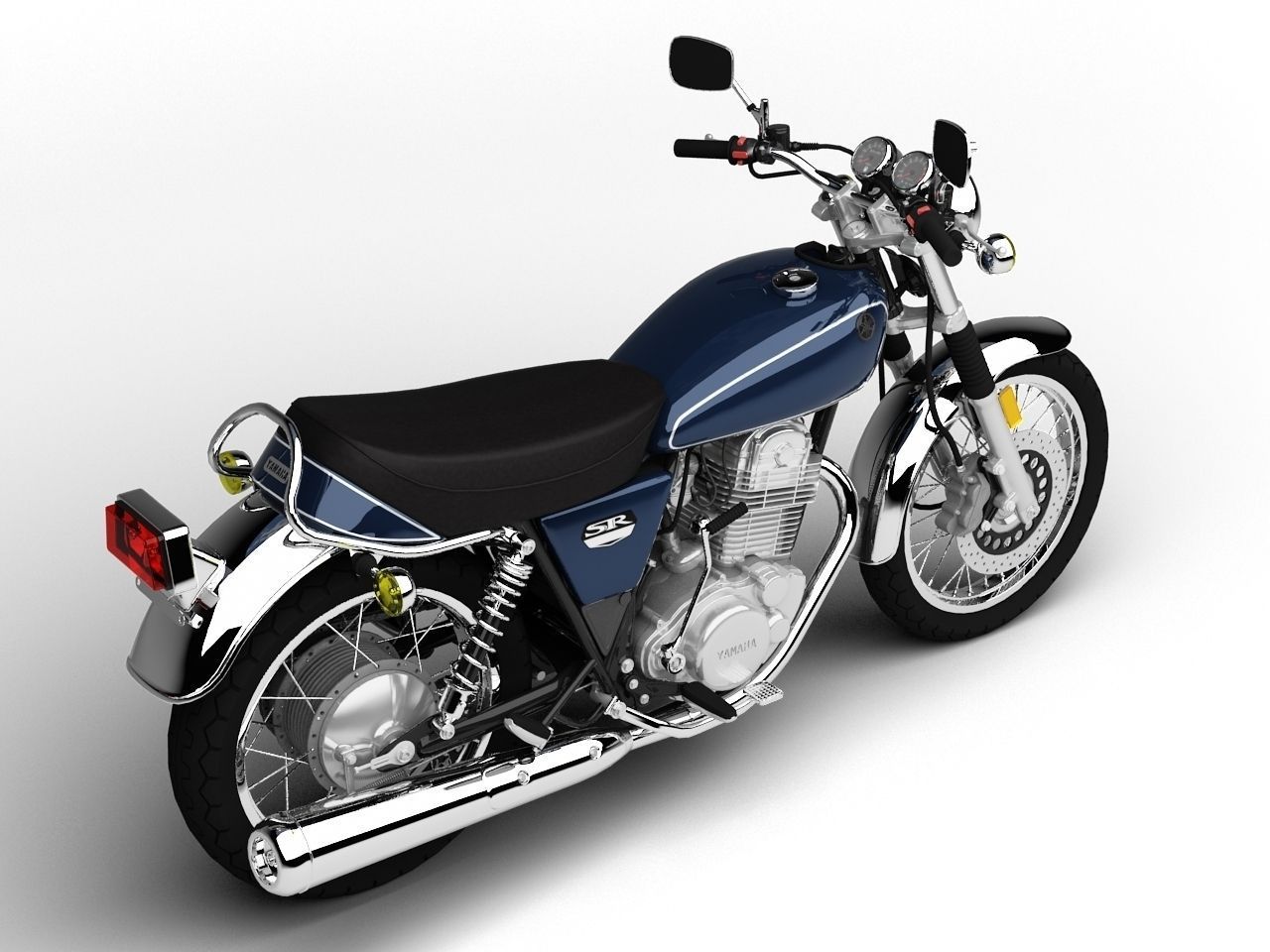 Yamaha SR400 2015 3D model_4