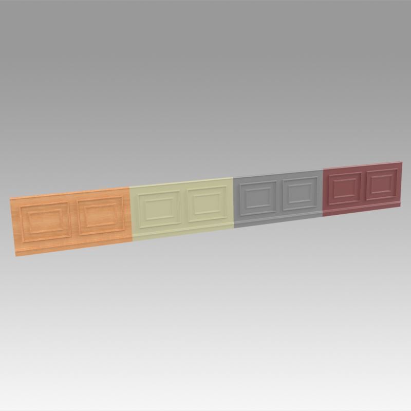 Wainscot 3D model_1