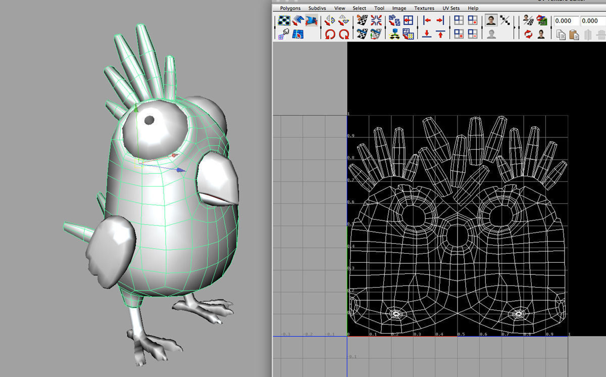 Cartoon Bird Character Low-poly 3D model_30