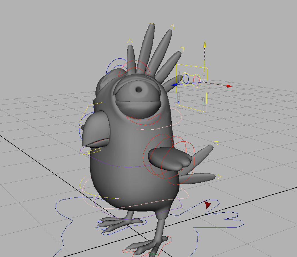 Cartoon Bird Character Low-poly 3D model_22