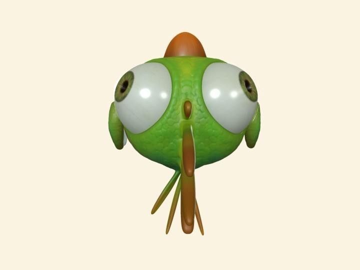 Cartoon Bird Character Low-poly 3D model_24