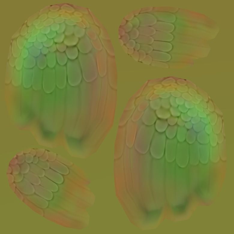 Cartoon Bird Character Low-poly 3D model_16