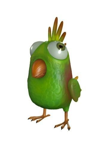 Cartoon Bird Character Low-poly 3D model_14