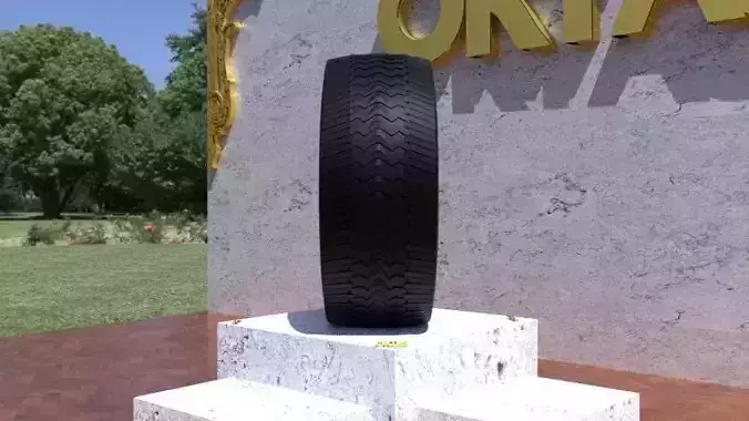 ORTAS TIRE NO 44 GAME READY Low-poly 3D model