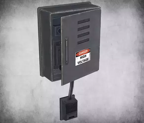 Electric Fusebox Low-poly 3D model