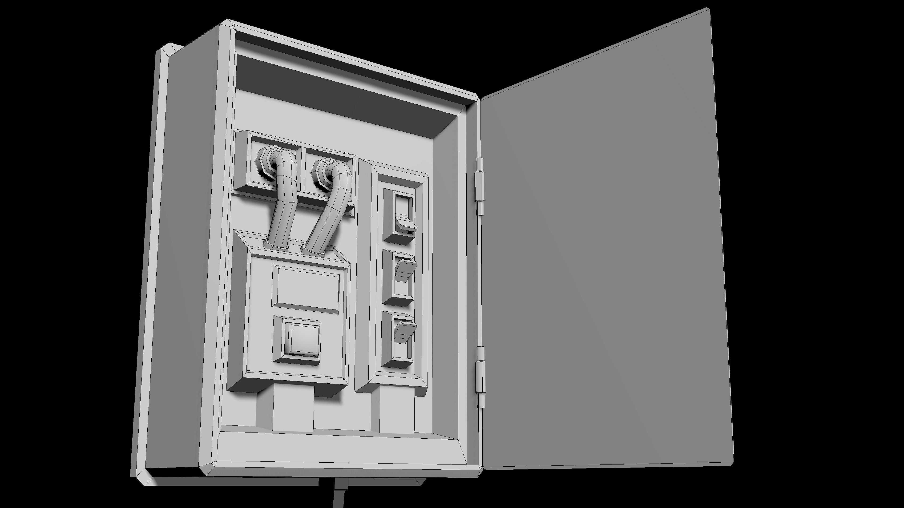 Electric Fusebox Low-poly 3D model_5
