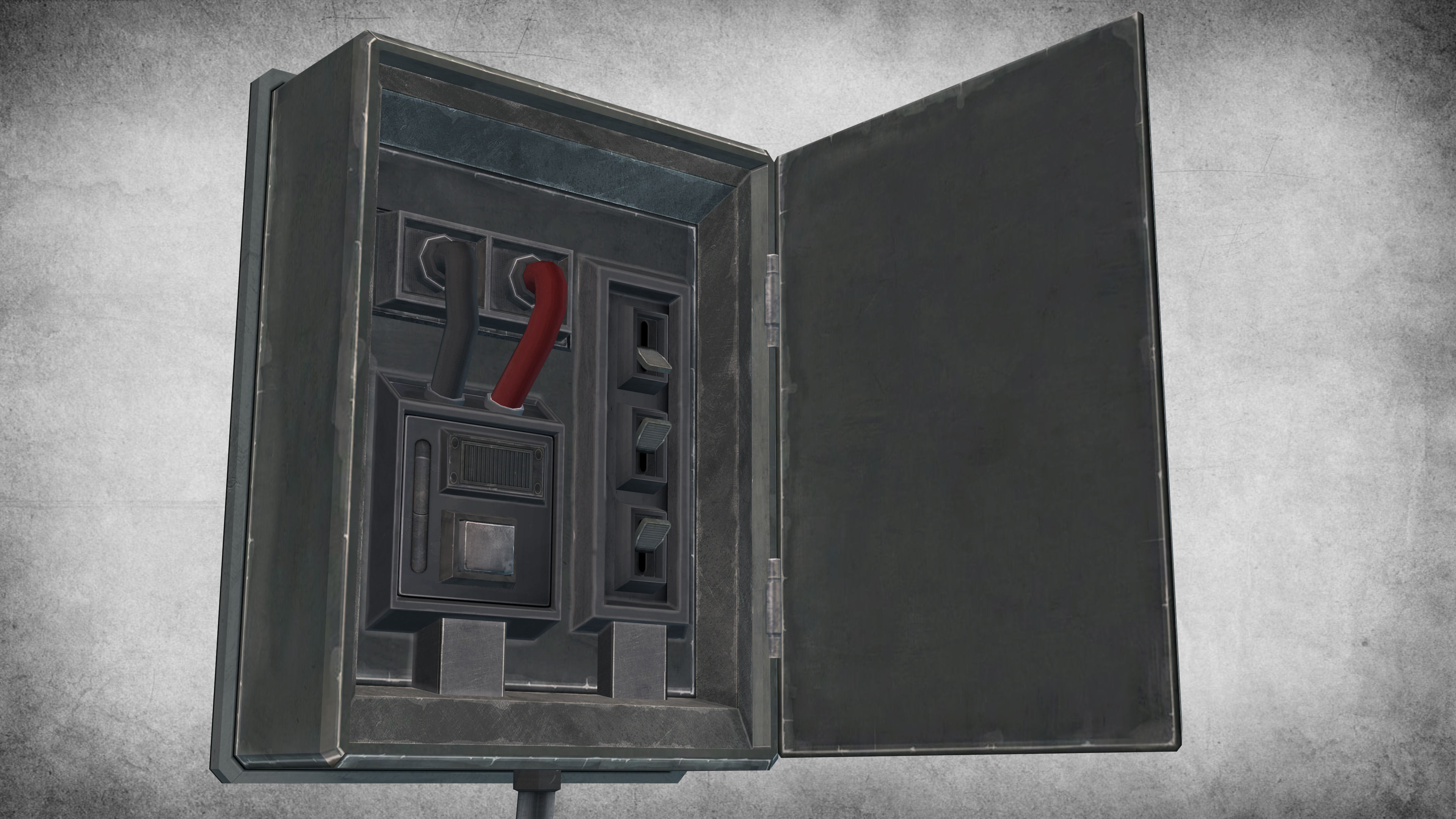 Electric Fusebox Low-poly 3D model_4