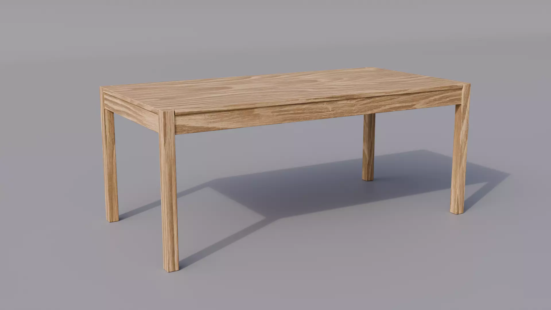 Table wooden Low-poly 3D model
