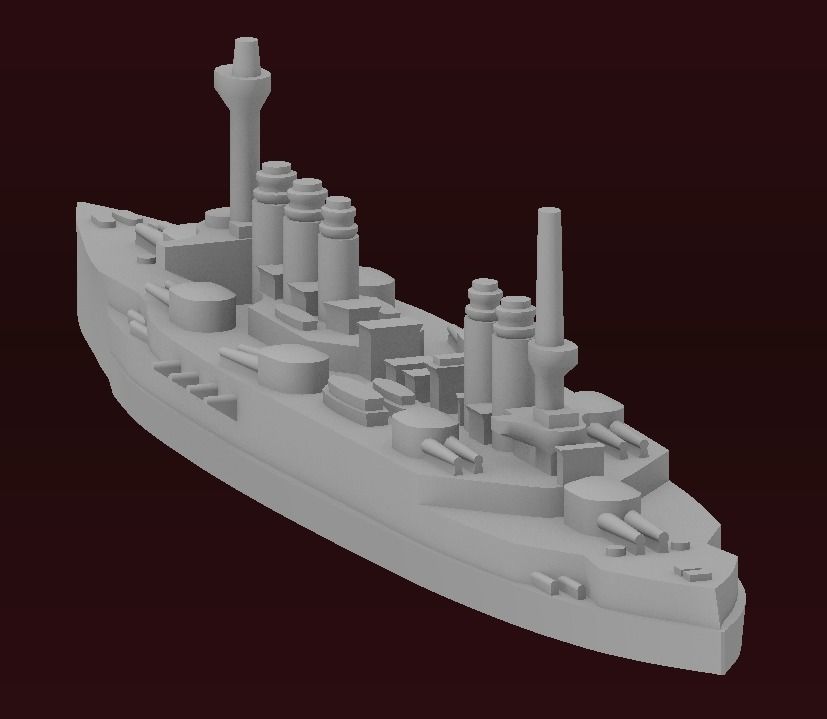 Danton-class battleship 3D print model_5