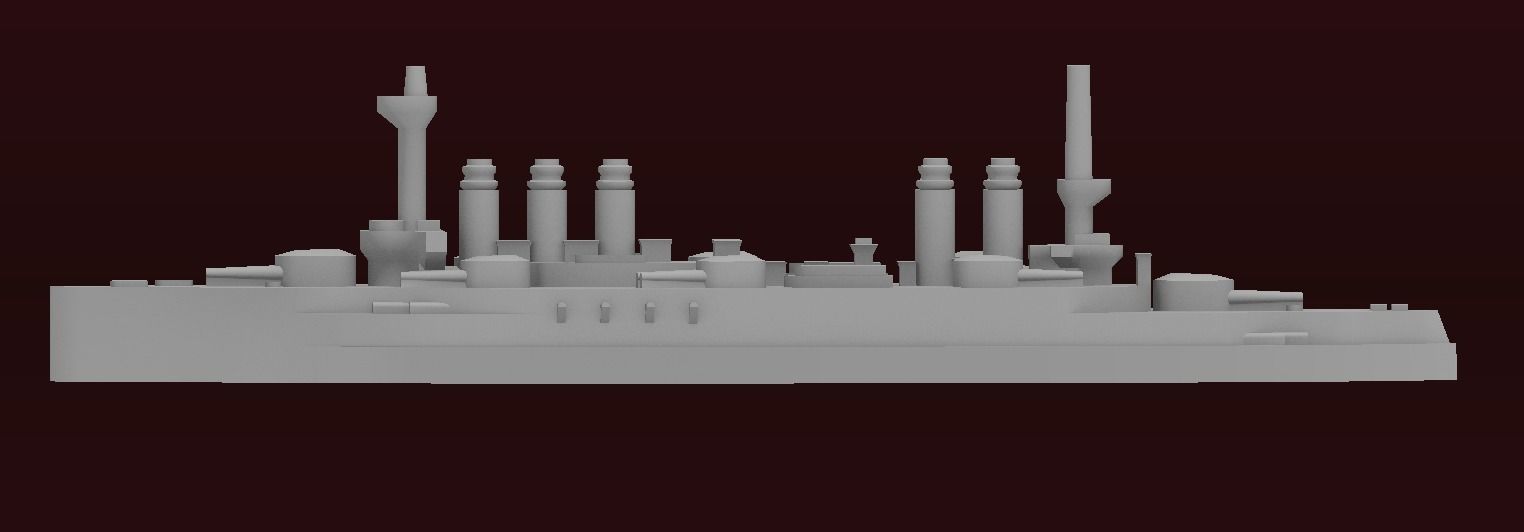 Danton-class battleship 3D print model_9