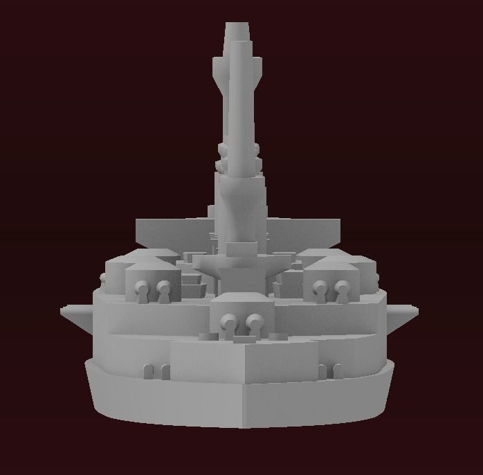 Danton-class battleship 3D print model_11