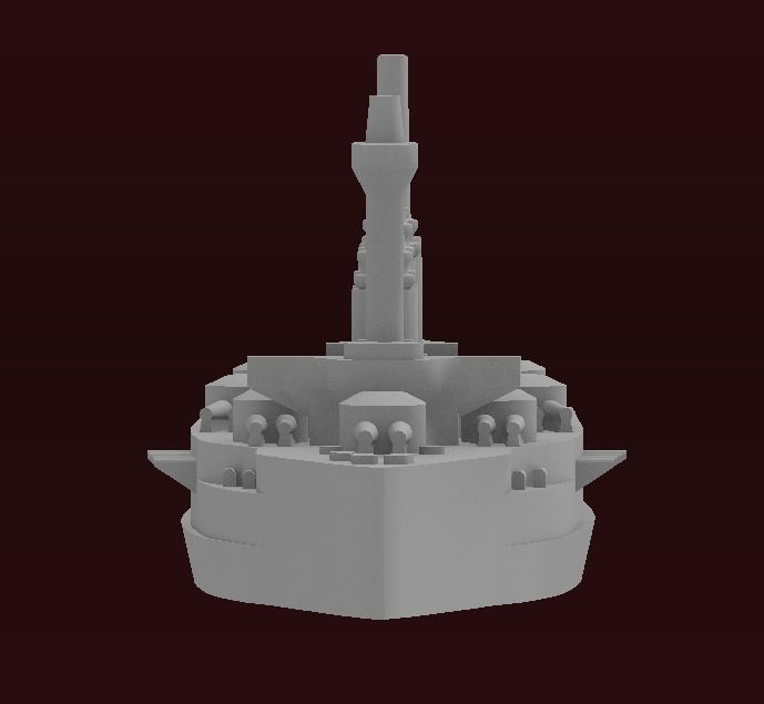 Danton-class battleship 3D print model_10