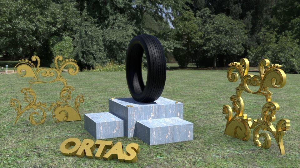 ORTAS TIRE NO 3 GAME READY AND 3D PRINTABLE 3D print model_17