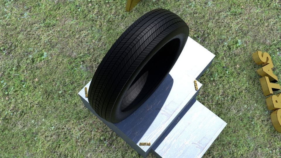 ORTAS TIRE NO 3 GAME READY AND 3D PRINTABLE 3D print model_7