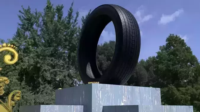 ORTAS TIRE NO 3 GAME READY AND 3D PRINTABLE 3D print model