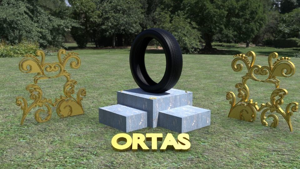 ORTAS TIRE NO 3 GAME READY AND 3D PRINTABLE 3D print model_13