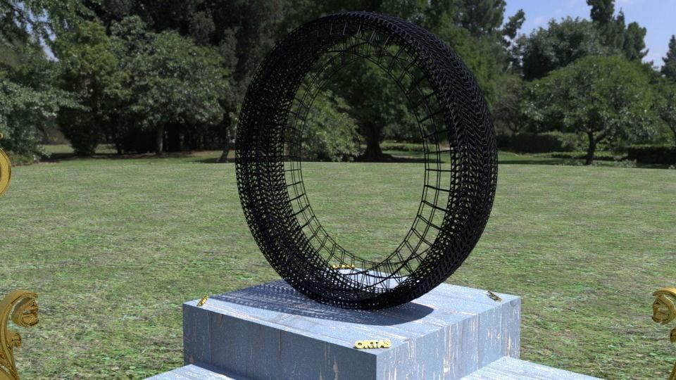 ORTAS TIRE NO 3 GAME READY AND 3D PRINTABLE 3D print model_8