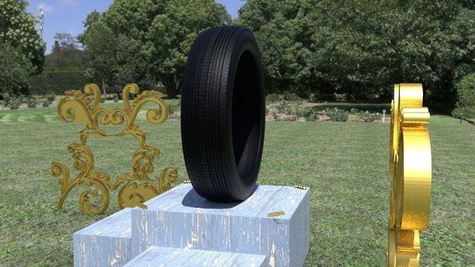 ORTAS TIRE NO 4 GAME READY AND 3D PRINTABLE 3D print model