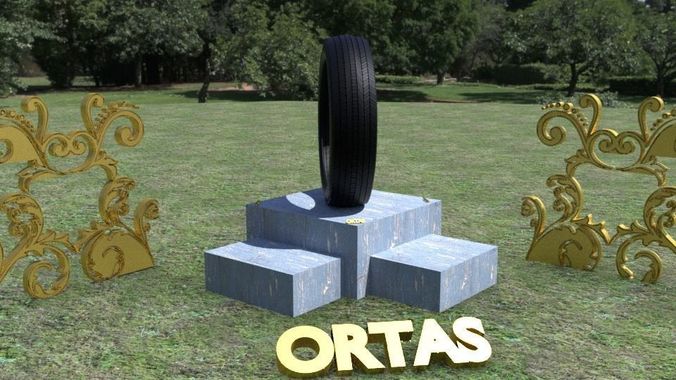 ORTAS TIRE NO 5 GAME READY AND 3D PRINTABLE 3D print model