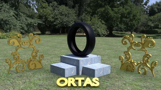 ORTAS TIRE NO 8 GAME READY AND 3D PRINTABLE 3D print model
