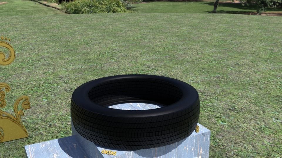 ORTAS TIRE NO 8 GAME READY AND 3D PRINTABLE 3D print model_1