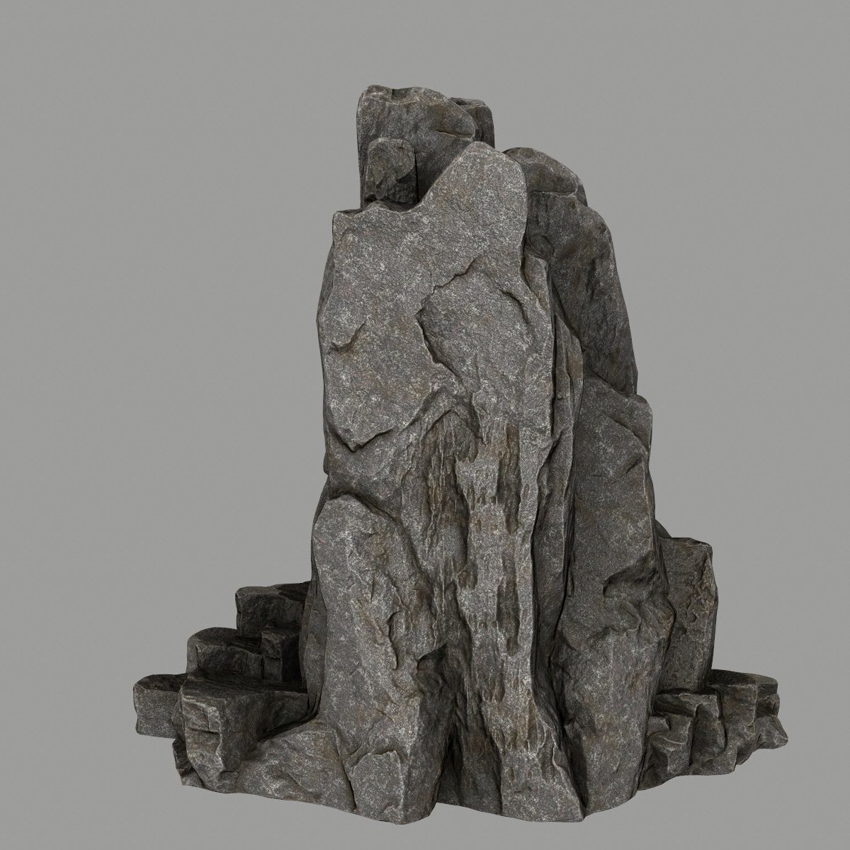 skull cave Low-poly 3D model_7