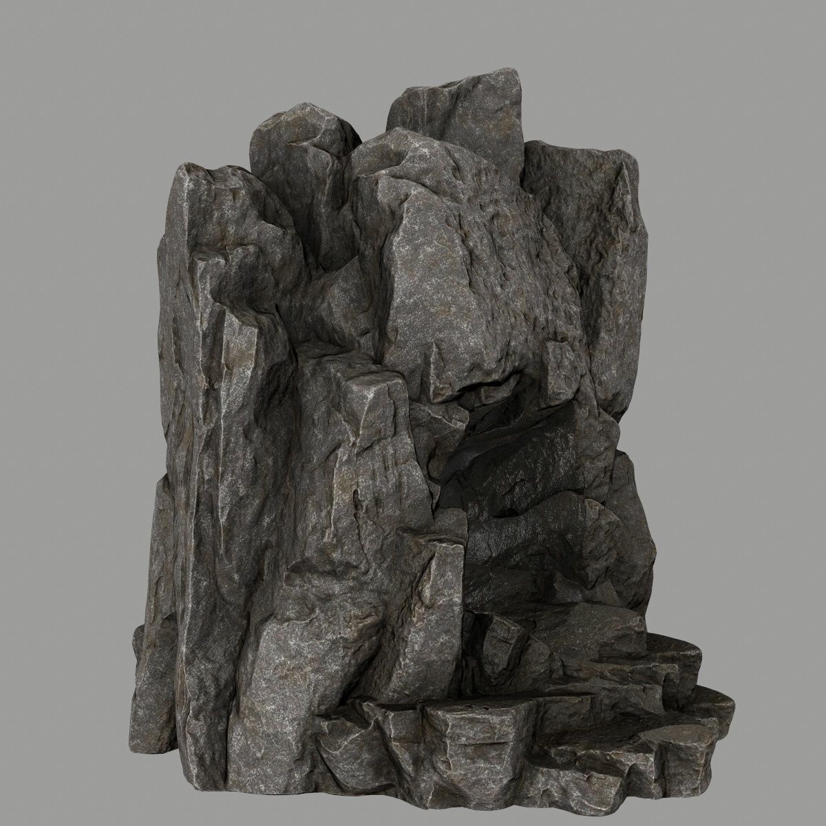 skull cave Low-poly 3D model_6