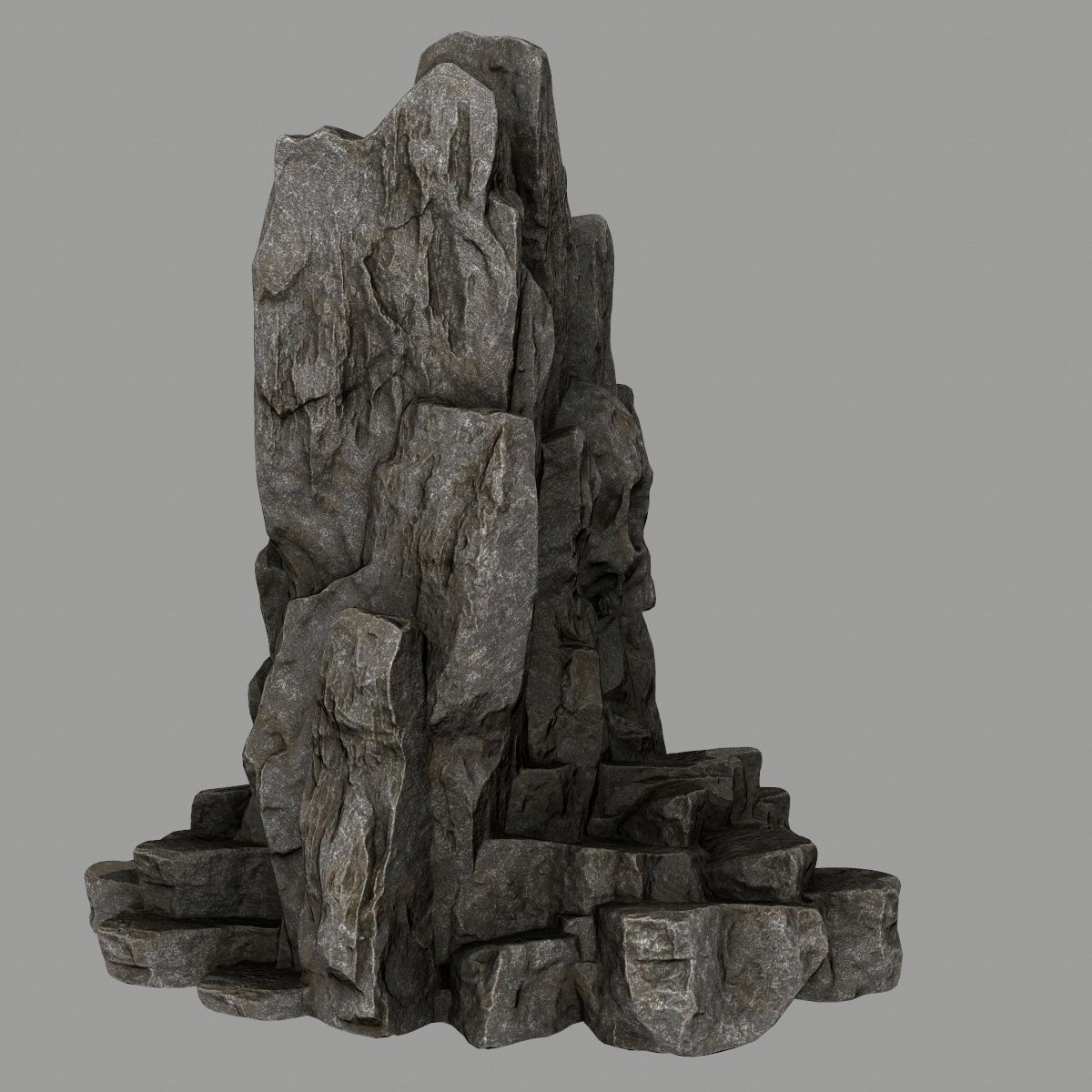 skull cave Low-poly 3D model_3