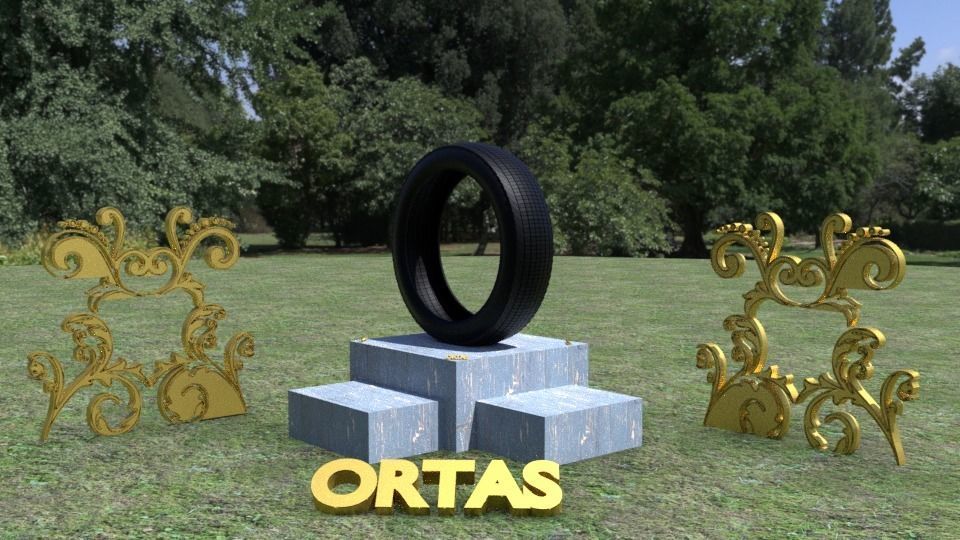 ORTAS TIRE NO 9 GAME READY AND 3D PRINTABLE 3D print model_2
