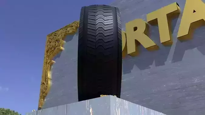 ORTAS TIRE NO 16 GAME READY AND 3D PRINTABLE 3D print model