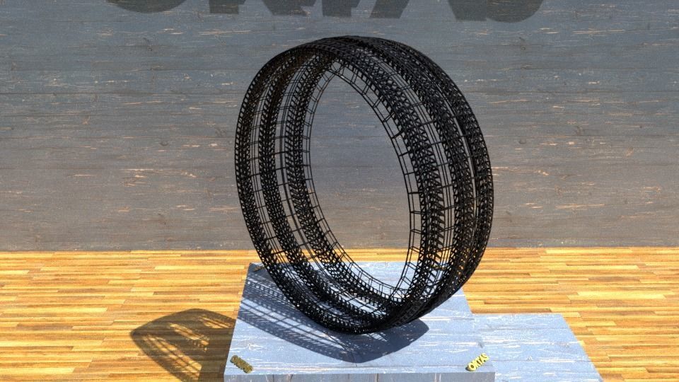 ORTAS TIRE NO 17 GAME READY AND 3D PRINTABLE 3D print model_5