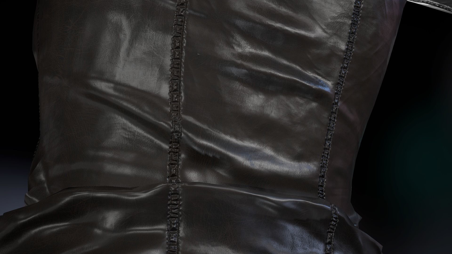 Female Biker Outfit Low-poly 3D model_14