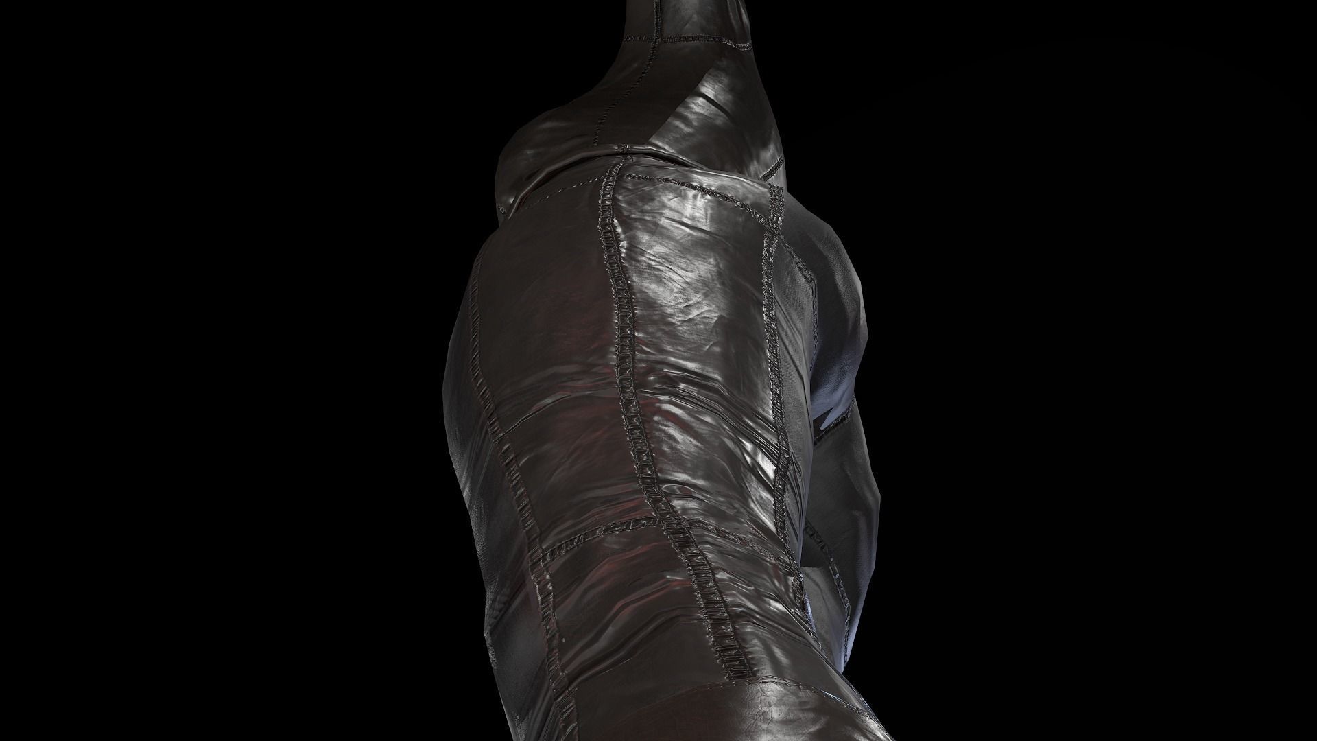 Female Biker Outfit Low-poly 3D model_26