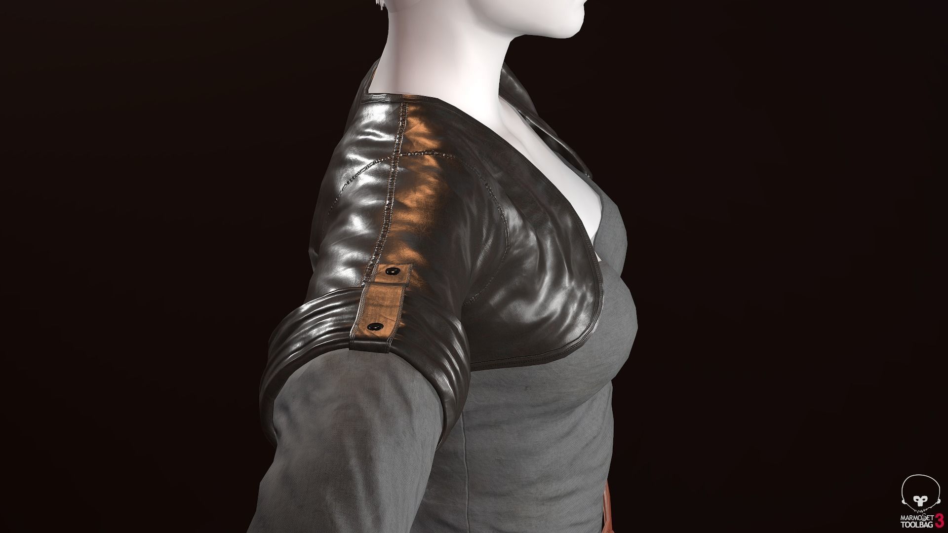 Female Survivor Outfit  Low-poly 3D model_11