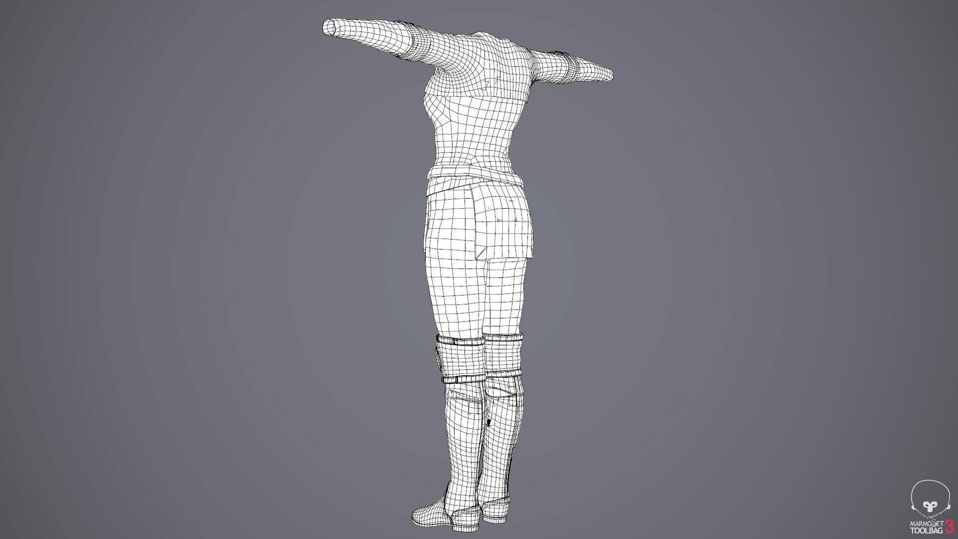 Female Survivor Outfit  Low-poly 3D model_57