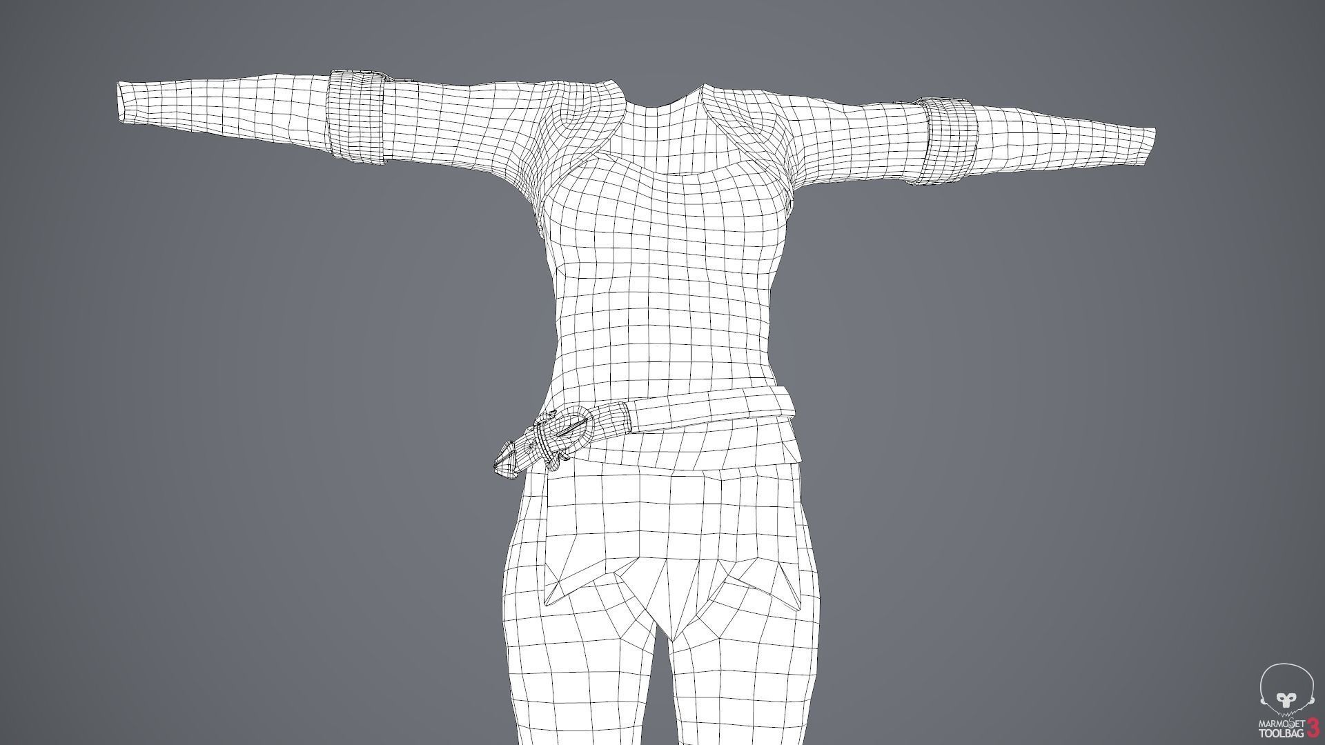 Female Survivor Outfit  Low-poly 3D model_59