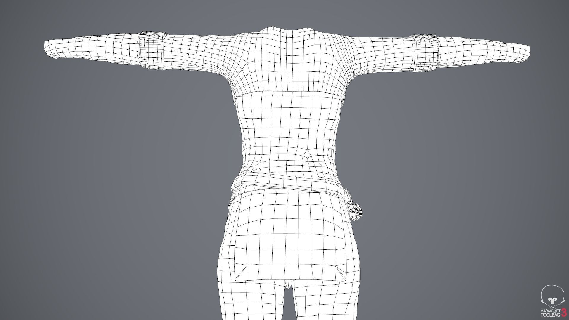 Female Survivor Outfit  Low-poly 3D model_60