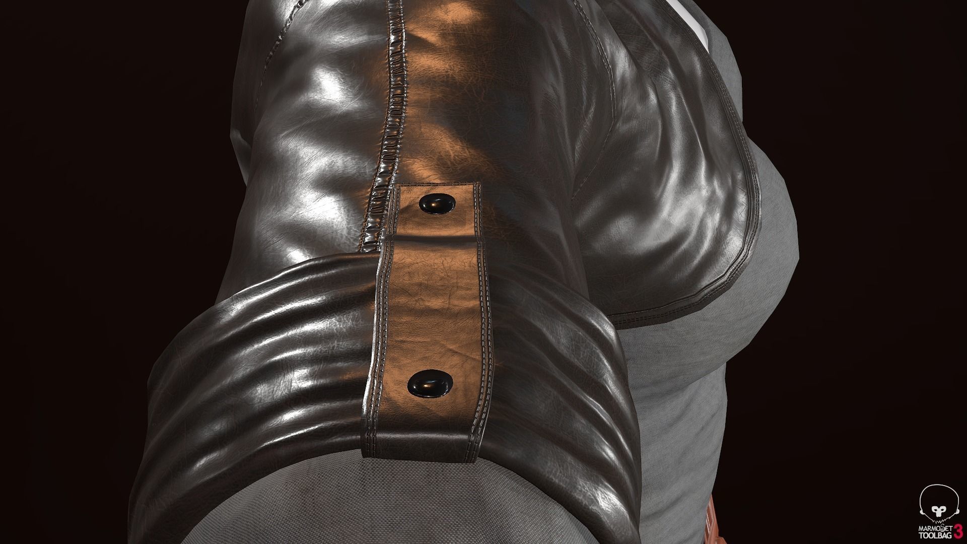 Female Survivor Outfit  Low-poly 3D model_12