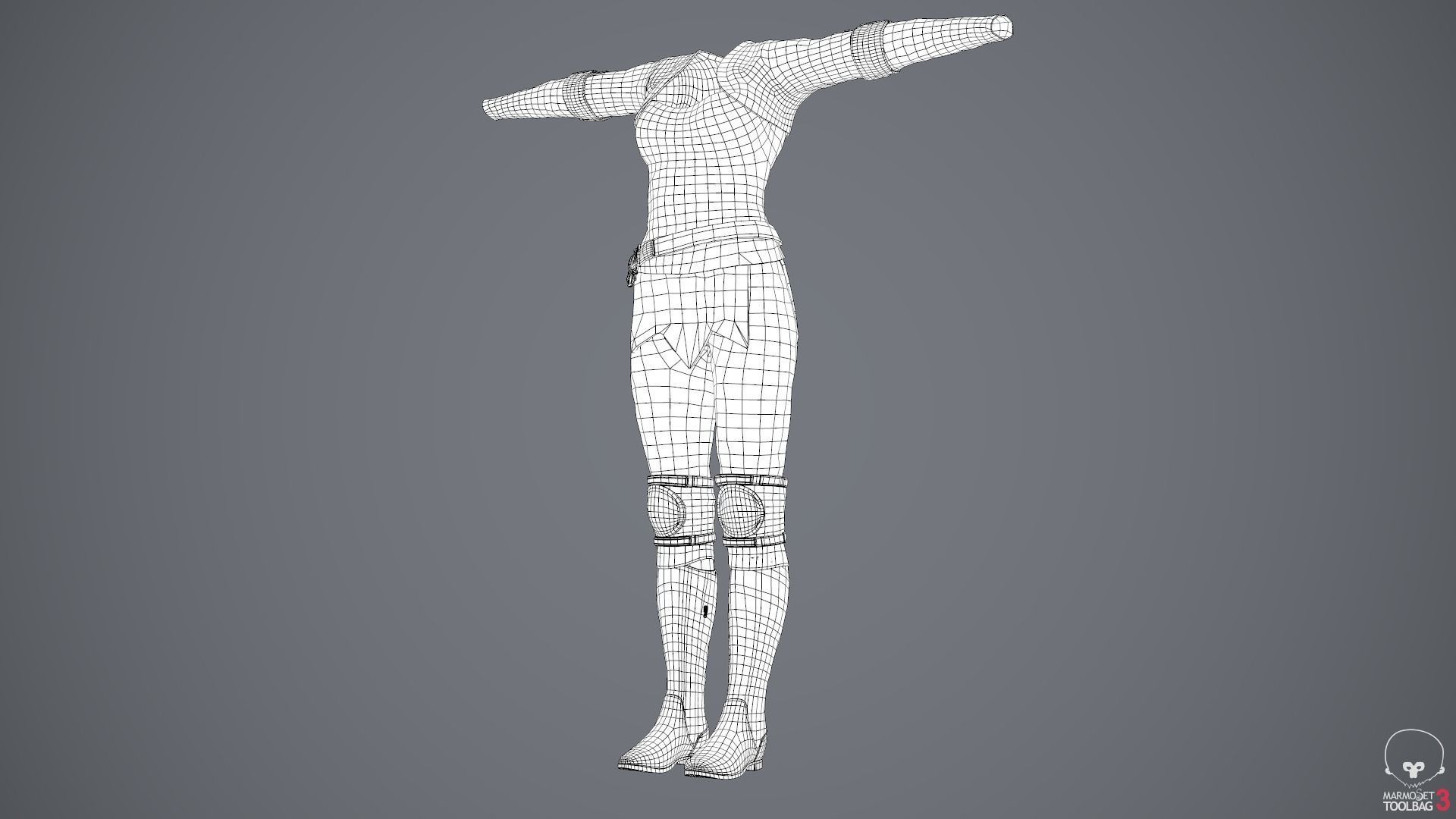 Female Survivor Outfit  Low-poly 3D model_56