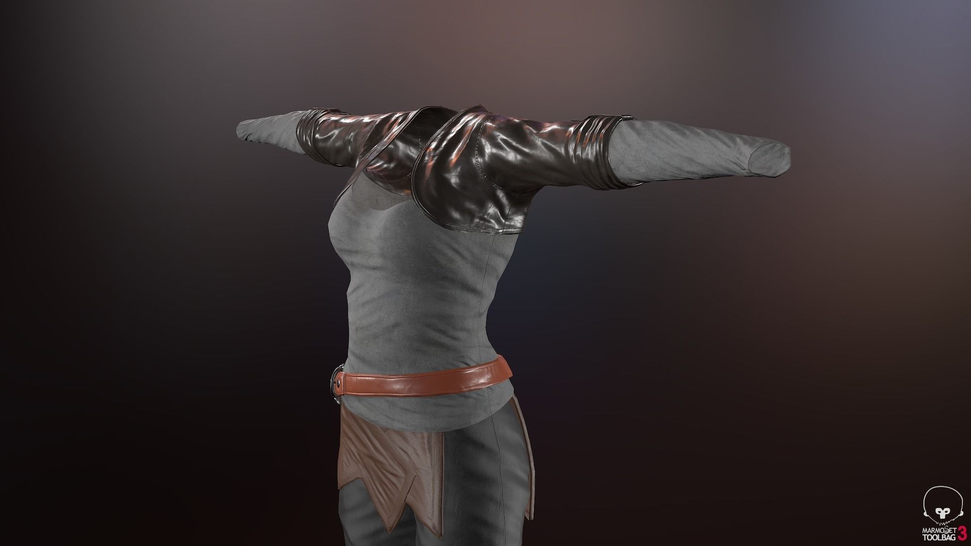 Female Survivor Outfit  Low-poly 3D model_53