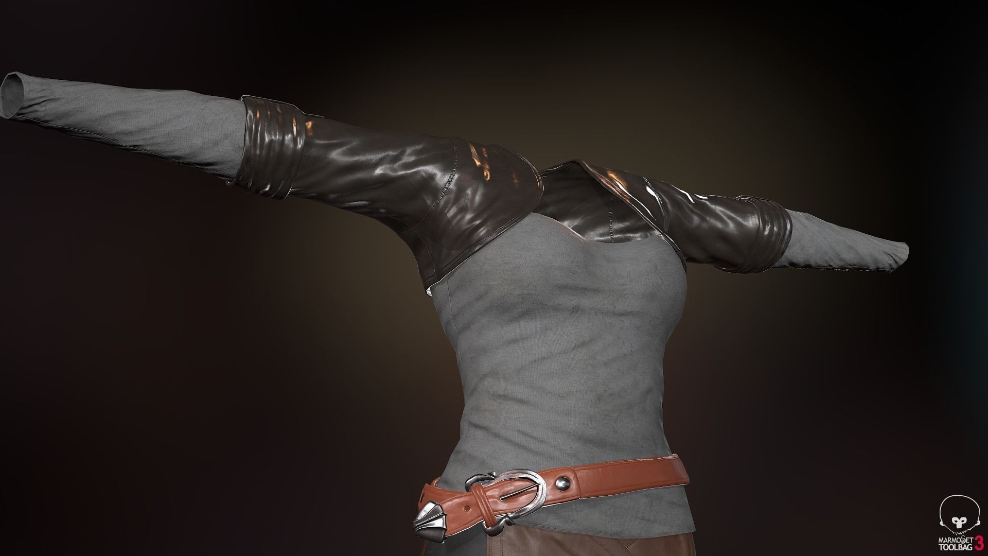 Female Survivor Outfit  Low-poly 3D model_54