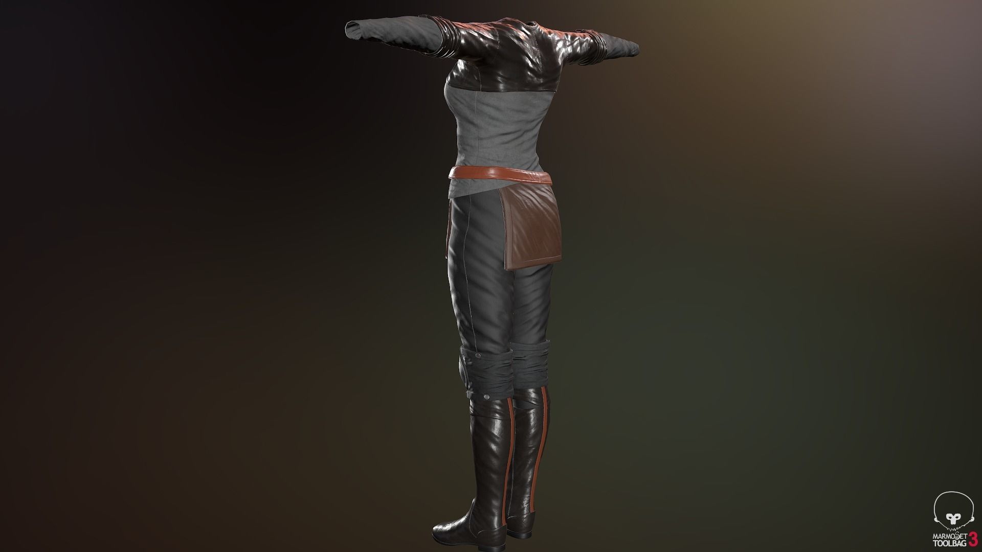 Female Survivor Outfit  Low-poly 3D model_52