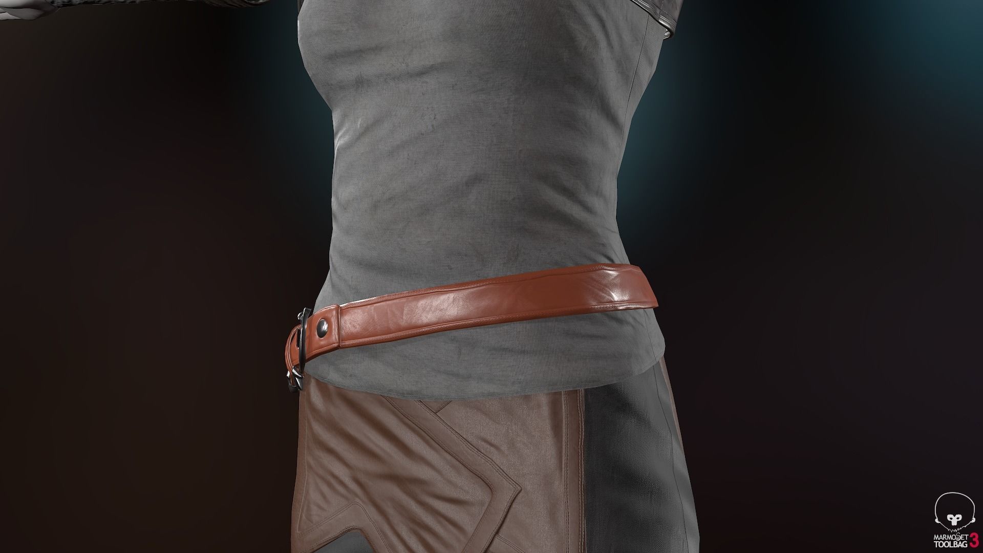 Female Survivor Outfit  Low-poly 3D model_19