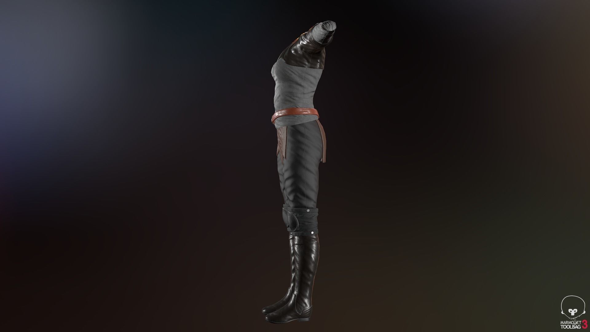 Female Survivor Outfit  Low-poly 3D model_51