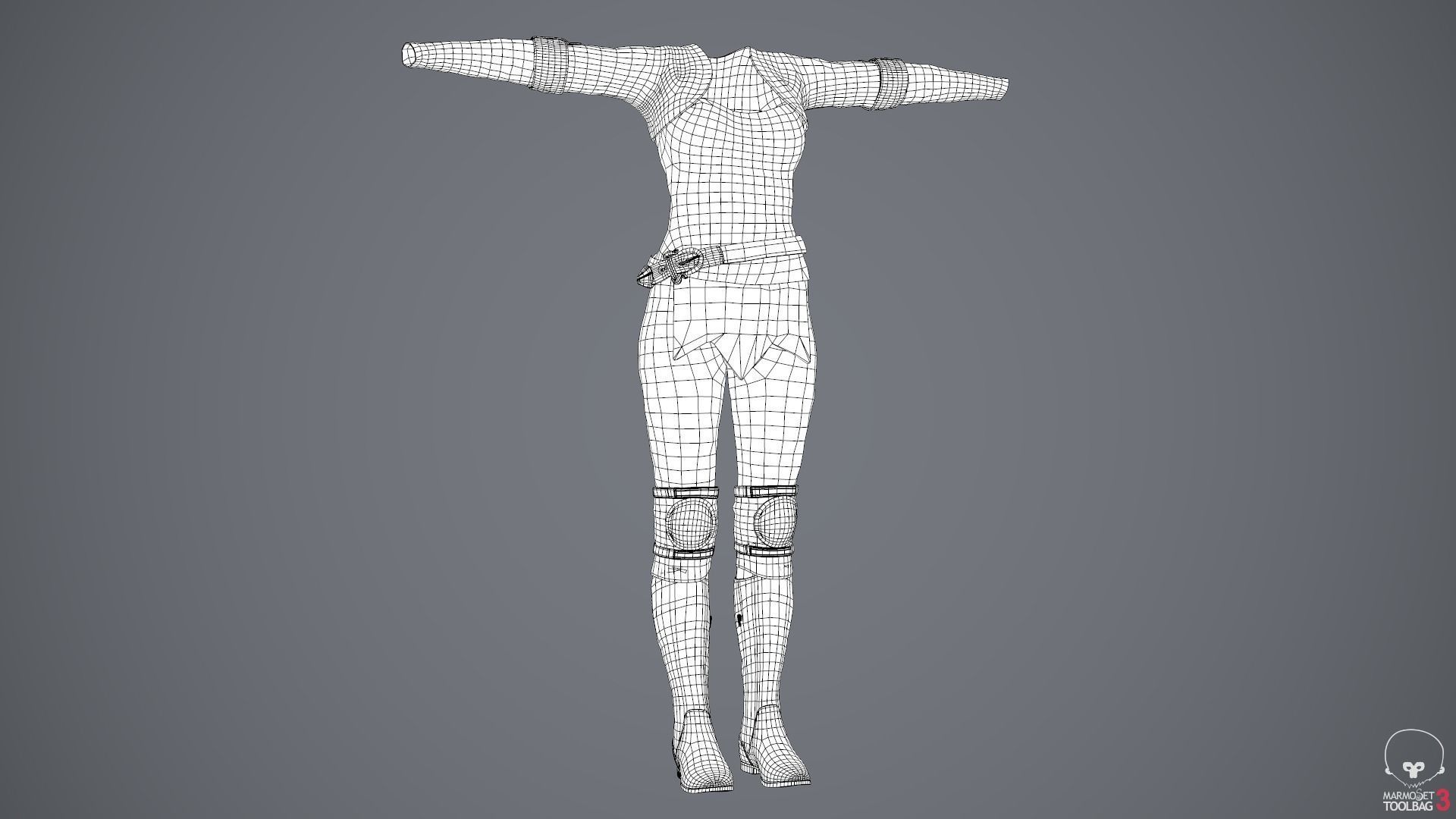 Female Survivor Outfit  Low-poly 3D model_55