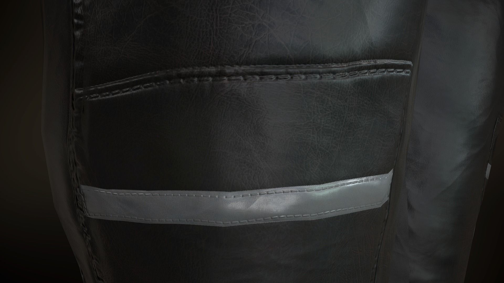 Female Post Apocalyptic Outfit Low-poly 3D model_28