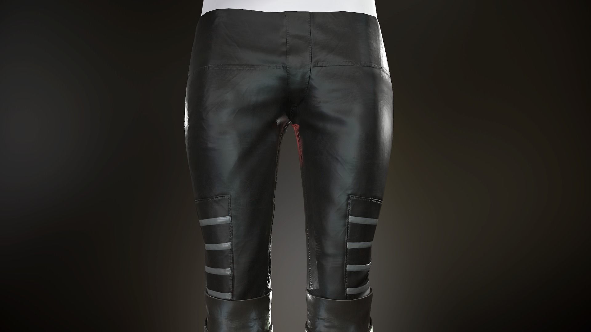 Female Post Apocalyptic Outfit Low-poly 3D model_25